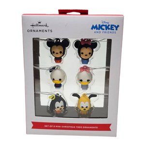 Hallmark Mickey Mouse and Friends Set of 6 Mini Christmas Tree Ornaments